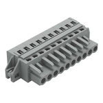 Wago 231 Series Pluggable Connector, 10-Pole, Female, 10-Way, Feed Through, 16A