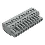 Wago 231 Series Connector, 12-Pole, Female, 12-Way, Snap-In, 16A