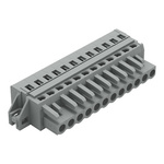 Wago 231 Series Connector, 12-Pole, Female, 12-Way, Feed Through, 16A