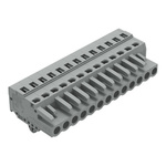 Wago 231 Series Connector, 13-Pole, Female, 13-Way, Snap-In, 16A