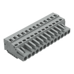 Wago 231 Series Pluggable Connector, 13-Pole, Female, 13-Way, Plug-In, 16A