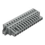 Wago 231 Series Pluggable Connector, 14-Pole, Female, 14-Way, Feed Through, 16A