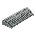 Wago 231 Series Connector, 14-Pole, Female, 14-Way, Snap-In, 16A