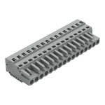 Wago 231 Series Pluggable Connector, 16-Pole, Female, 16-Way, Cable Mount, 16A