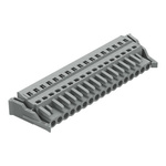 Wago 231 Series Pluggable Connector, 17-Pole, Female, 17-Way, Cable Mount, 16A