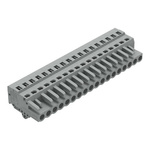 Wago 231 Series Connector, 18-Pole, Female, 18-Way, Snap-In, 16A