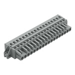 Wago 231 Series Connector, 18-Pole, Female, 18-Way, Feed Through, 16A