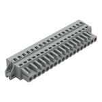 Wago 231 Series Connector, 18-Pole, Female, 18-Way, Feed Through, 16A