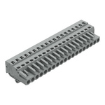 Wago 231 Series Pluggable Connector, 19-Pole, Female, 19-Way, Snap-In, 16A