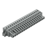Wago 231 Series Connector, 19-Pole, Female, 19-Way, Feed Through, 16A