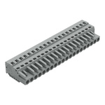 Wago 231 Series Pluggable Connector, 20-Pole, Female, 20-Way, Snap-In, 16A