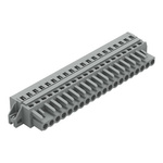 Wago 231 Series Connector, 20-Pole, Female, 20-Way, Feed Through, 16A