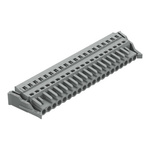 Wago 231 Series Connector, 20-Pole, Female, 20-Way, Snap-In, 16A