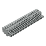 Wago 231 Series Connector, 21-Pole, Female, 21-Way, Snap-In, 16A