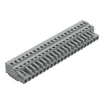 Wago 231 Series Pluggable Connector, 22-Pole, Female, 22-Way, Snap-In, 16A