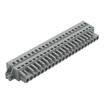 Wago 231 Series Pluggable Connector, 22-Pole, Female, 22-Way, Snap-In, 16A