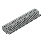 Wago 231 Series Pluggable Connector, 23-Pole, Female, 23-Way, Snap-In, 16A