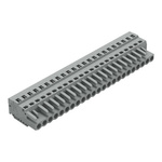 Wago 231 Series Connector, 23-Pole, Female, 23-Way, Snap-In, 16A