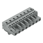 Wago 231 Series Pluggable Connector, 8-Pole, Female, 8-Way, Panel Mount, Snap In Mount, 16A