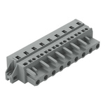 Wago 231 Series Pluggable Connector, 9-Pole, Female, 9-Way, Snap-In, 16A
