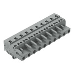 Wago 231 Series Pluggable Connector, 10-Pole, Female, 10-Way, Snap-In, 16A