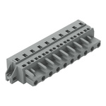 Wago 231 Series Pluggable Connector, 10-Pole, Female, 10-Way, Snap-In, 16A