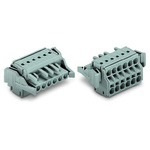 Wago 231 Series Pluggable Connector, 4-Pole, Female, 8-Way, Push-In, 20A