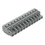 Wago 231 Series Pluggable Connector, 12-Pole, Female, 12-Way, Snap-In, 16A