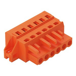 Wago 231 Series Pluggable Connector, 6-Pole, Female, 6-Way, Snap-In, 16A