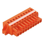 Wago 231 Series Pluggable Connector, 10-Pole, Female, 10-Way, Feed Through, 16A