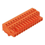 Wago 231 Series Connector, 13-Pole, Female, 13-Way, Snap-In, 16A