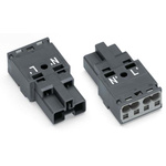 Wago 770 Series Plug, 2-Pole, Cable Mount, 25A, IP20