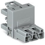 Wago 770 Series Distribution Connector, 3-Pole, Female, Male, Cable Mount, 25A, IP20