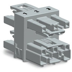Wago 770 Series Distribution Connector, 3-Pole, Female, Male, Cable Mount, 25A, IP20