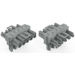 Wago 770 Series Distribution Connector, 5-Pole, Female, Male, Cable Mount, 25A, IP20