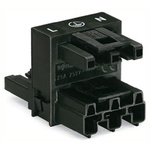 Wago 770 Series Distribution Connector, 3-Pole, Female, Male, Cable Mount, 25A, IP20