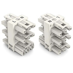 Wago 770 Series Distribution Connector, 3-Pole, Female, Male, Cable Mount, 25A, IP20