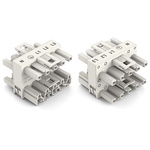 Wago 770 Series Distribution Connector, 5-Pole, Female, Male, Cable Mount, 25A, IP20