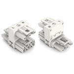 Wago 770 Series Distribution Connector, 3-Pole, Female, Male, Cable Mount, 25A, IP20