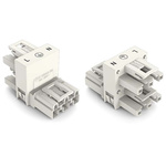 Wago 770 Series Distribution Connector, 3-Pole, Female, Male, Cable Mount, 25A, IP20