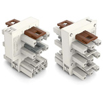 Wago 770 Series Distribution Connector, 3-Pole, Female, Male, Cable Mount, 25A, IP20
