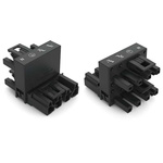 Wago 770 Series Distribution Connector, 4-Pole, Female, Male, Cable Mount, 25A, IP20