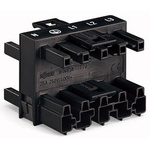 Wago 770 Series Distribution Block, 5-Pole, Male to Female, 4-Way, 25A
