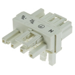 Wago 770 Series Distribution Block, 4-Pole, Female, Male, 4-Way, 25A