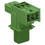 Wago Distribution Block, 2-Pole, Female, Male, 2-Way, 3A
