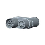 TE Connectivity Nector M Series T-Connector, 5-Pole, Female, Male, 5-Way, Panel Mount, 20A, IP20