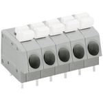 Wago 804 Series PCB Terminal Strip, 5-Pole, Female, 5-Way, PCB Mount, 10 (UL/CSA) A, 24 (IEC/EN 60664-1) A