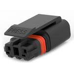 TE Connectivity SlimSeal Connector Miniature Series Miniature, 2-Pole, Male, 2-Way, Cable Mount, 5A, IP67