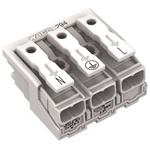 Wago 294 Series Power Supply Connector, 3-Pole, Female, 24A