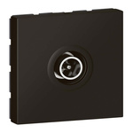 F-Type Satellite Socket Black Male 1 Outlet Socket, Wall Mount